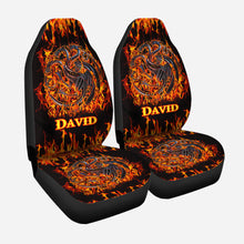 Load image into Gallery viewer, Personalized Fire Dragons Seat Covers Custom Name Gift for Car
