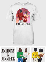 Load image into Gallery viewer, Personalized Couple T-Shirt &amp; Hoodie Unique Gift for Anniversary or Valentine's Day
