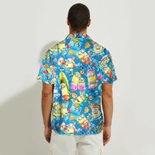 Load image into Gallery viewer, Personalized Hawaiian Shirt with Fun Yellow Monsters, Summer Gift for Family
