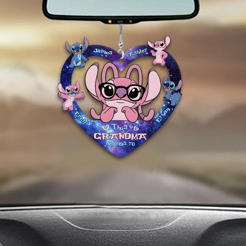 Customizable Grandma Car Ornament Gift for Grandma | Acrylic Heart Design