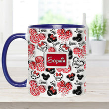 Load image into Gallery viewer, Personalized Mouse Accent Mug Custom Name Gift for Her

