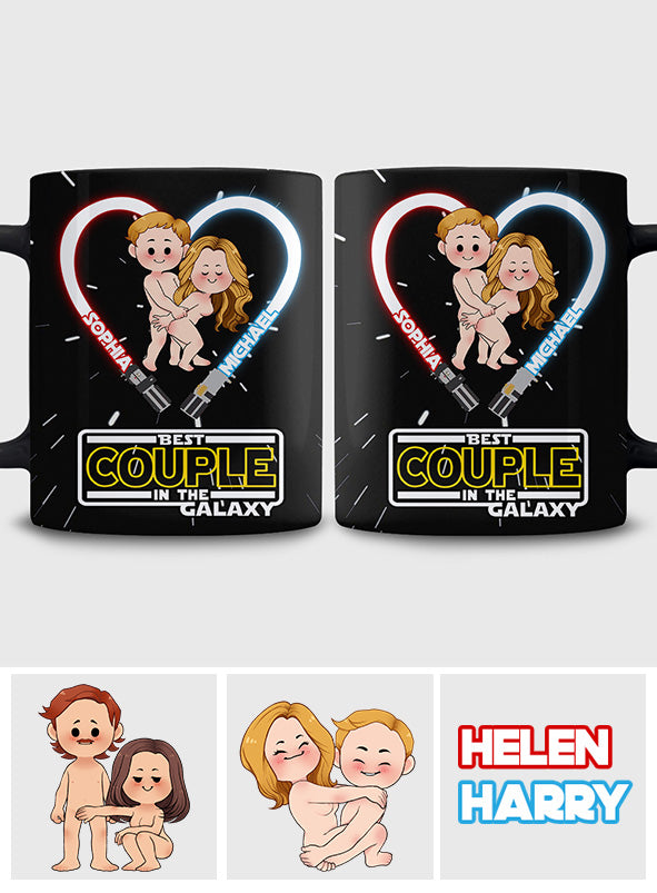 Personalized Couple Mug Custom Names Best Couple in the Galaxy Gift