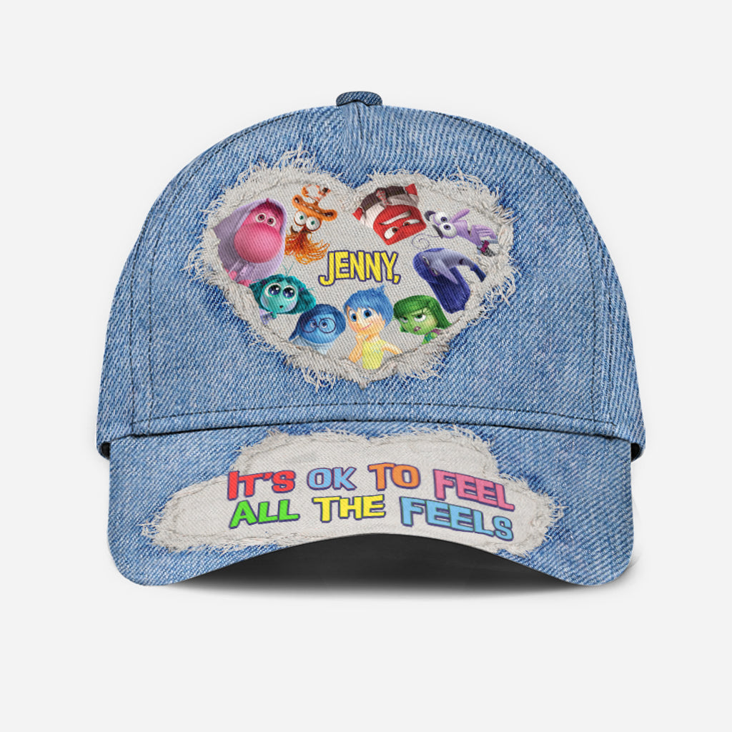 Personalized Denim Classic Cap Custom Name Gift for Kids