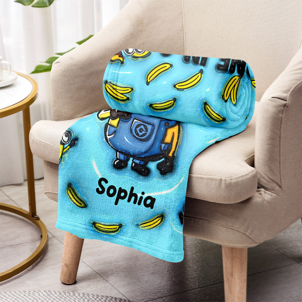 Personalized One In A Minion Blanket Custom Name Gift