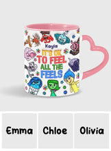 Load image into Gallery viewer, Personalized Heart Handle Mug Custom Name Gift for Mom
