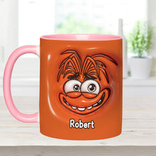 Load image into Gallery viewer, Personalized Two-Tone Accent Mug with Emotive Character - Custom Name Gift
