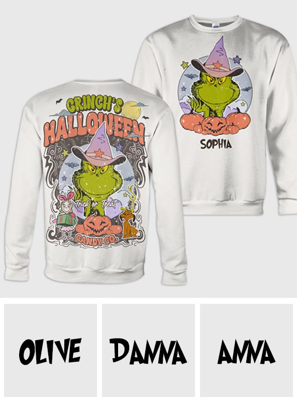 Personalized Grinch Halloween All Over Shirt Fun Costume Gift