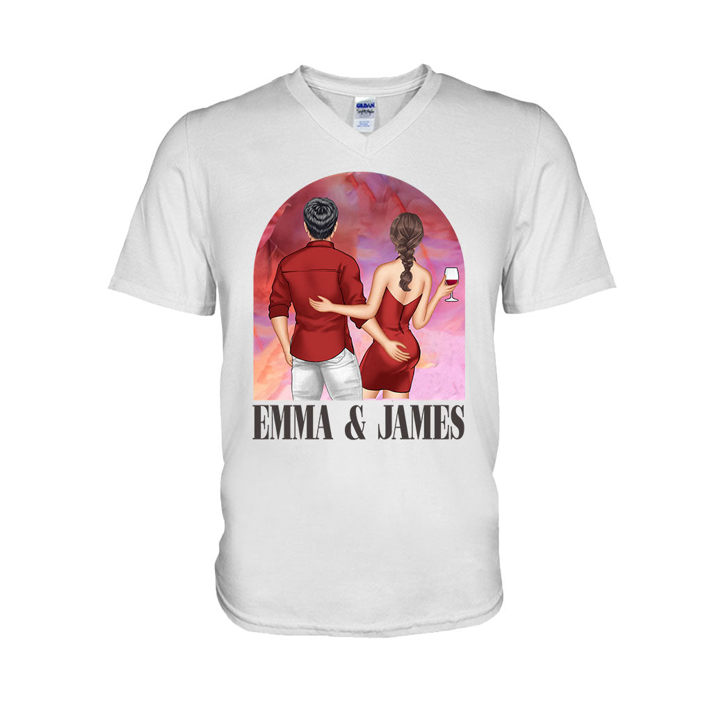 Personalized Couple T-Shirt & Hoodie Unique Gift for Anniversary or Valentine's Day