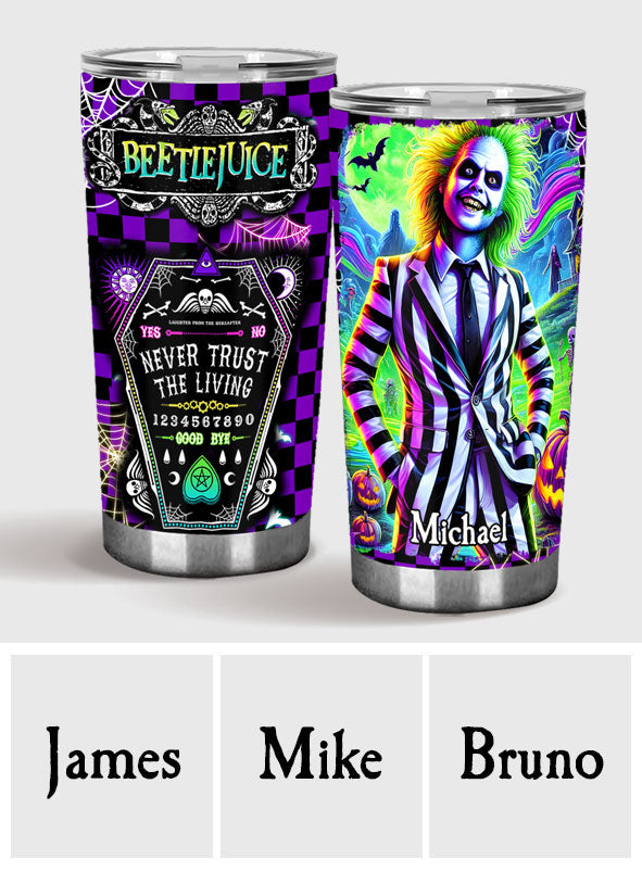 Personalized Beetlejuice Tumbler Custom Name Halloween Gift