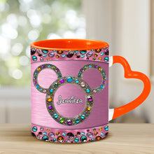 Load image into Gallery viewer, Personalized Heart Handle Mug Custom Name Gift for Mom
