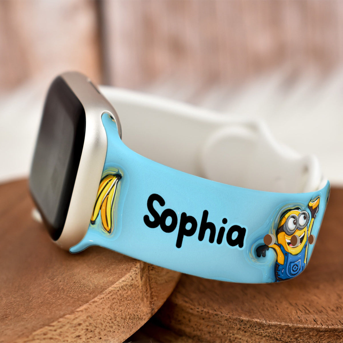 Personalized Silicone Apple Watch Band One In A Minion Gift