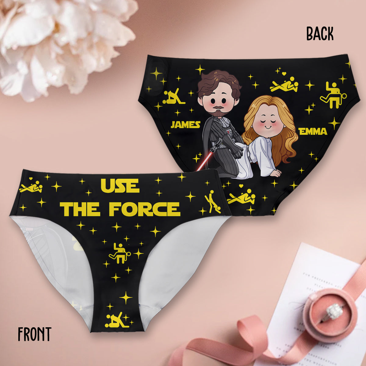 Personalized Jedi Sith Women's Briefs Custom Name Gift