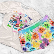 Load image into Gallery viewer, Personalized All Over Shirt &amp; Shorts Set for Women - Colorful Feelings Gift
