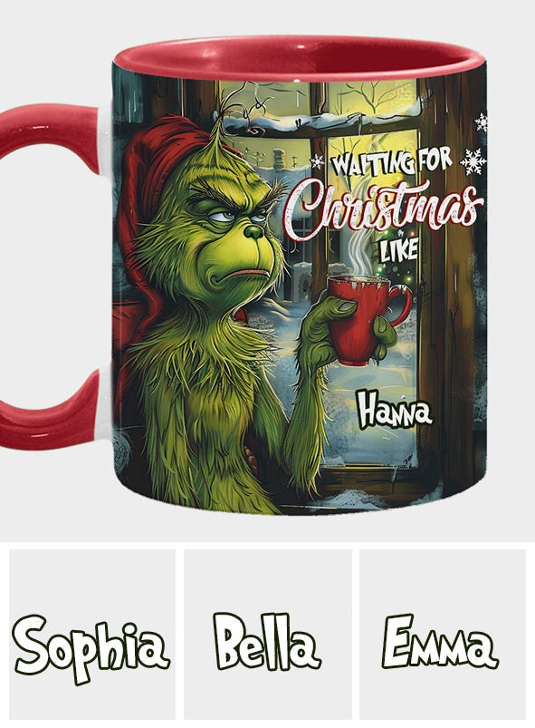 Personalized Grinch Accent Mug Custom Name Christmas Gift