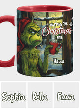Load image into Gallery viewer, Personalized Grinch Accent Mug Custom Name Christmas Gift
