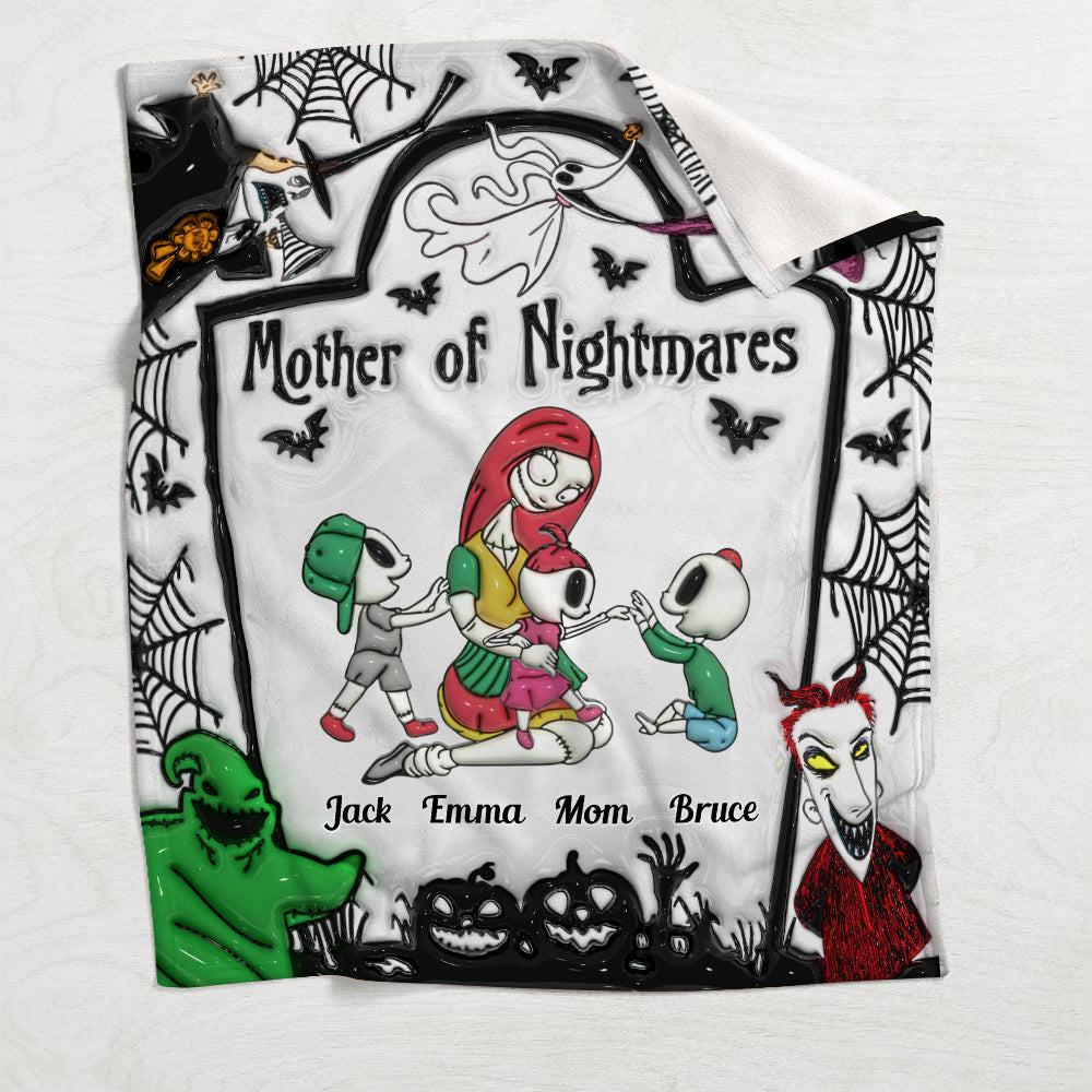 Personalized Nightmare Blanket with Family Design | Great Gift for Mom