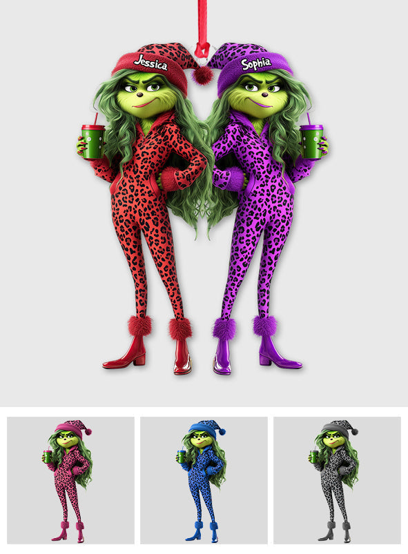 Personalized Grinch Squad Transparent Ornament Custom Gift for Christmas
