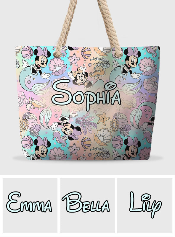 Personalized Canvas Beach Bag with Custom Design for Kids