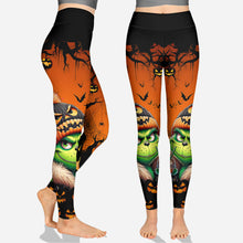 Load image into Gallery viewer, Personalized Halloween Grinch Hoodie &amp; Leggings Set Gift
