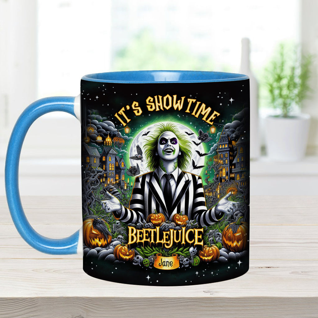 Personalized Beetlejuice Accent Mug Custom Name Gift for Halloween