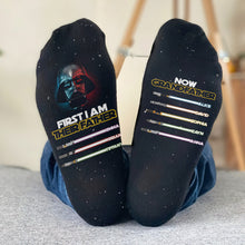 Load image into Gallery viewer, Personalized Grandfather Socks with Custom Names Star Wars Gift
