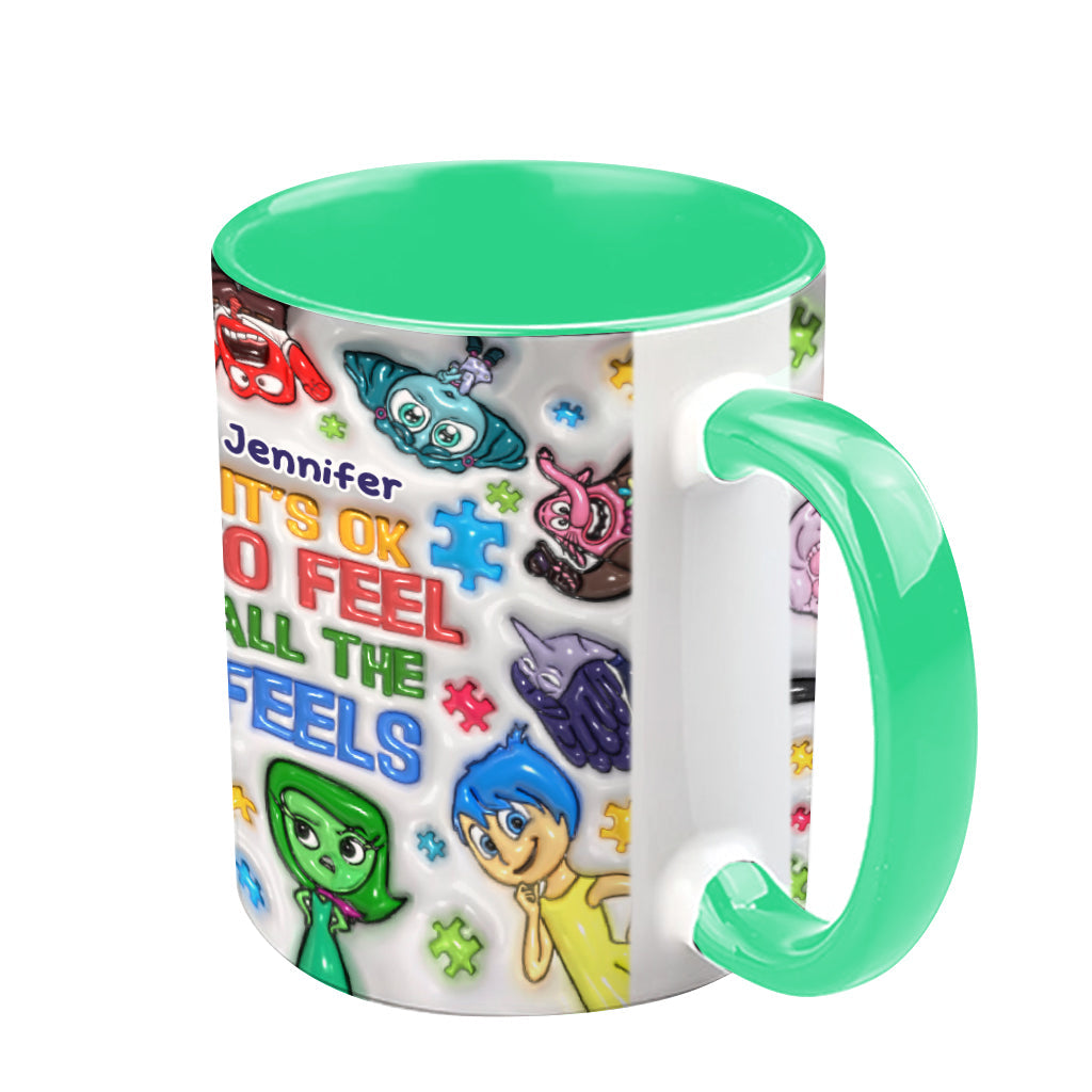Personalized Autism Awareness Accent Mug for Kids | Custom Name Gift