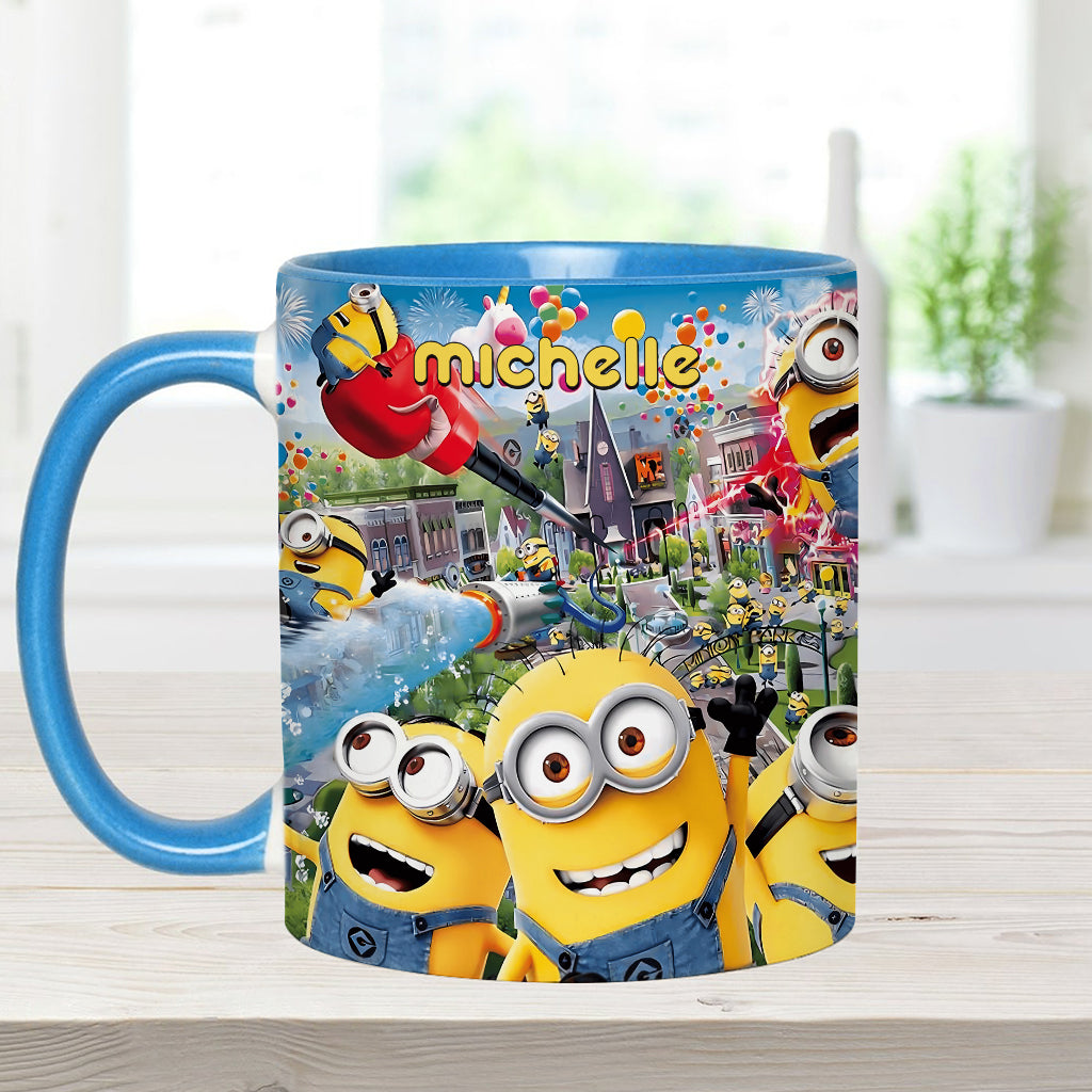 Personalized Minions Accent Mug Custom Name Gift for Kids