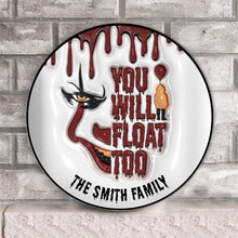 Load image into Gallery viewer, Personalized Round Wood Sign Custom Family Name Halloween Decor
