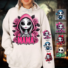 Load image into Gallery viewer, Personalized Mama of Nightmares All Over Shirt for Mom | Halloween Gift
