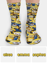 Load image into Gallery viewer, Personalized Cute Monster Socks Custom Name Gift for Kids
