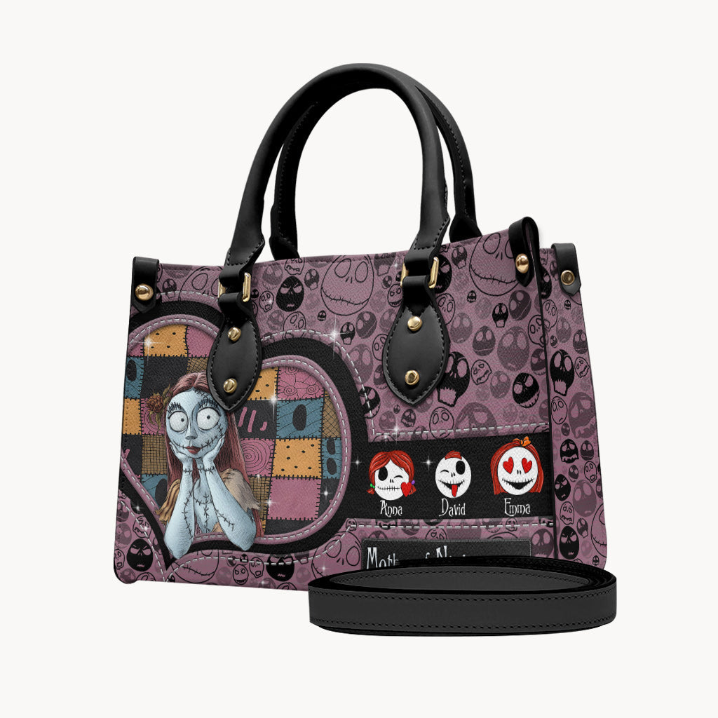 Personalized Nightmare Leather Handbag Custom Name Gift for Mom