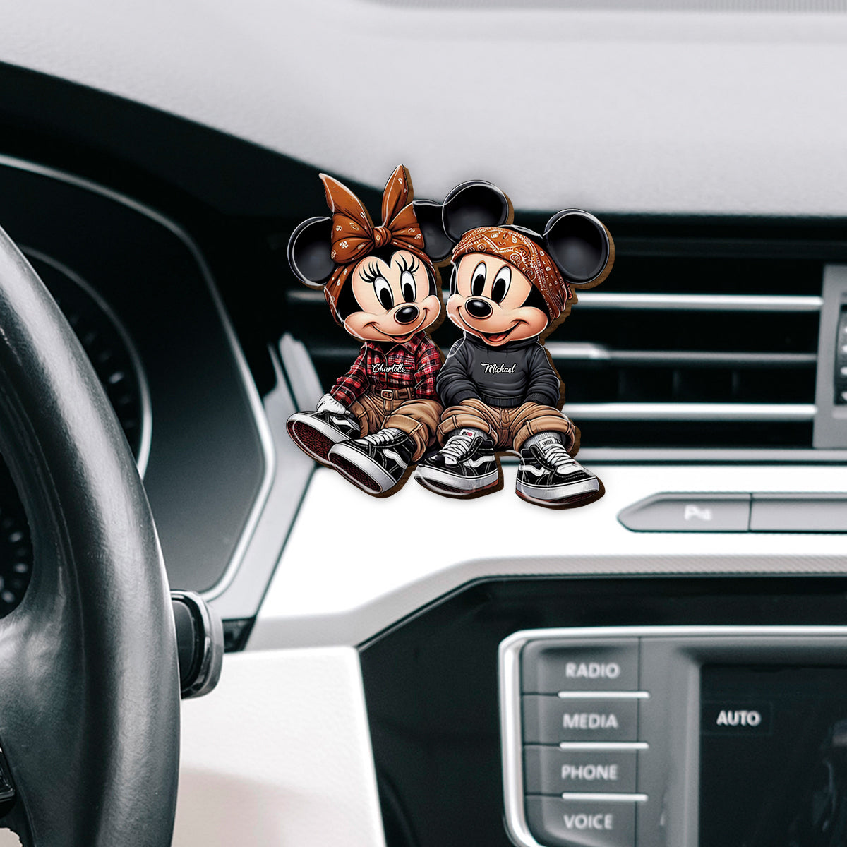 Personalized Mouse Shaped Car Visor Clip Custom Gift