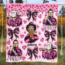 Load image into Gallery viewer, Personalized Horror Movie Fan Blanket Custom Gift for Birthday Halloween
