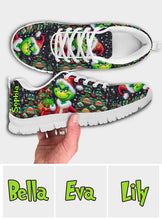 Load image into Gallery viewer, Personalized Merry Grinchmas Sneakers Custom Name Christmas Gift
