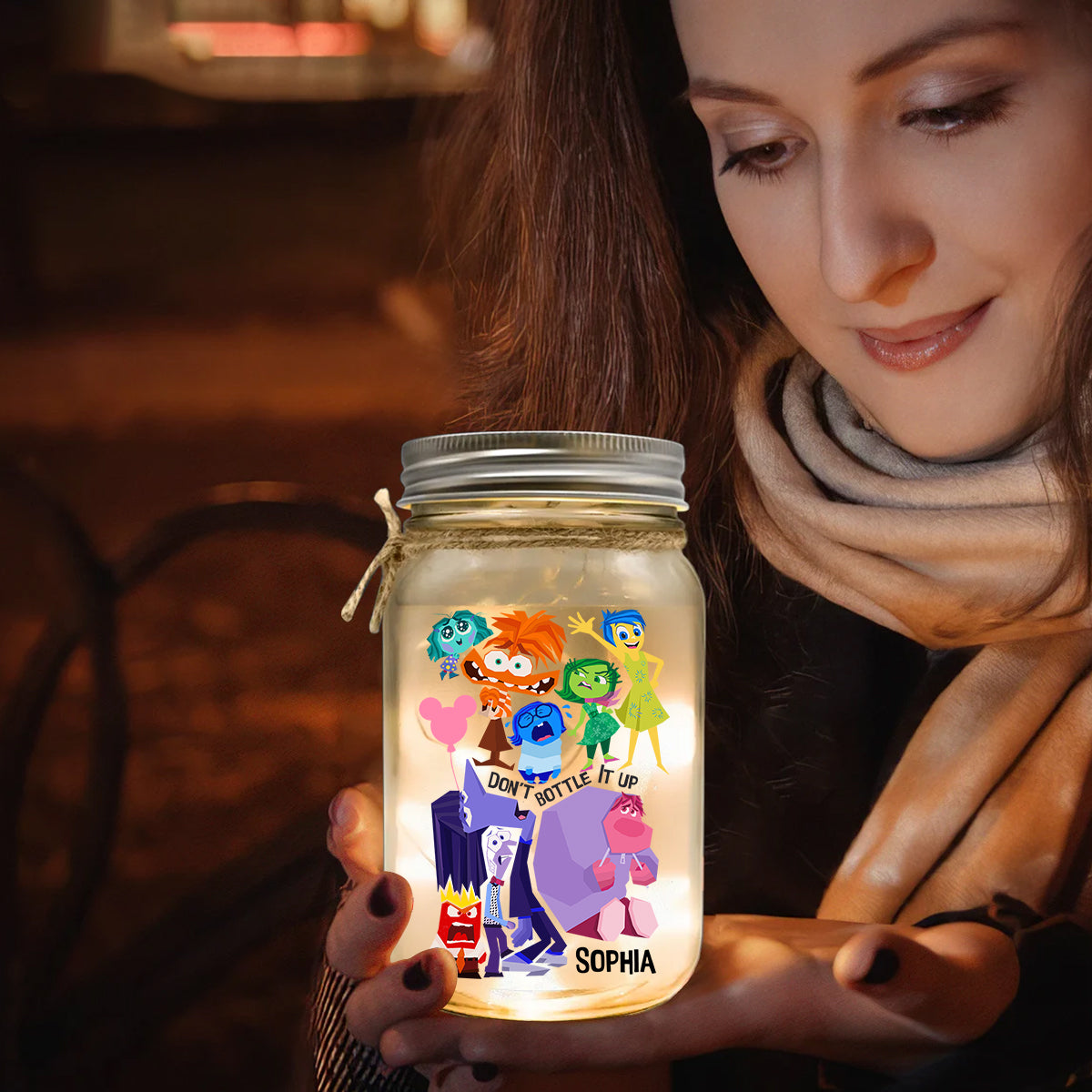 Personalized Mason Jar Light Custom Name Unique Gift for Birthday