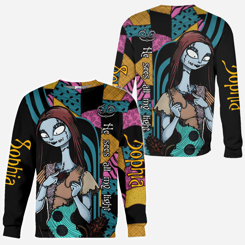 Personalized Nightmare Before Christmas All Over Shirt Custom Name Gift