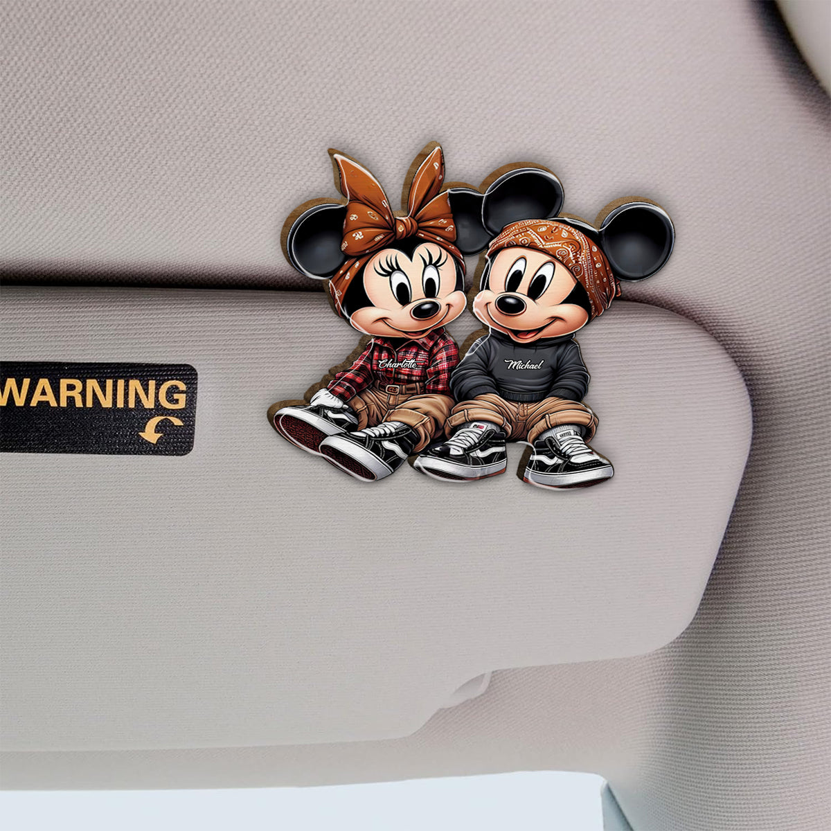 Personalized Mouse Shaped Car Visor Clip Custom Gift