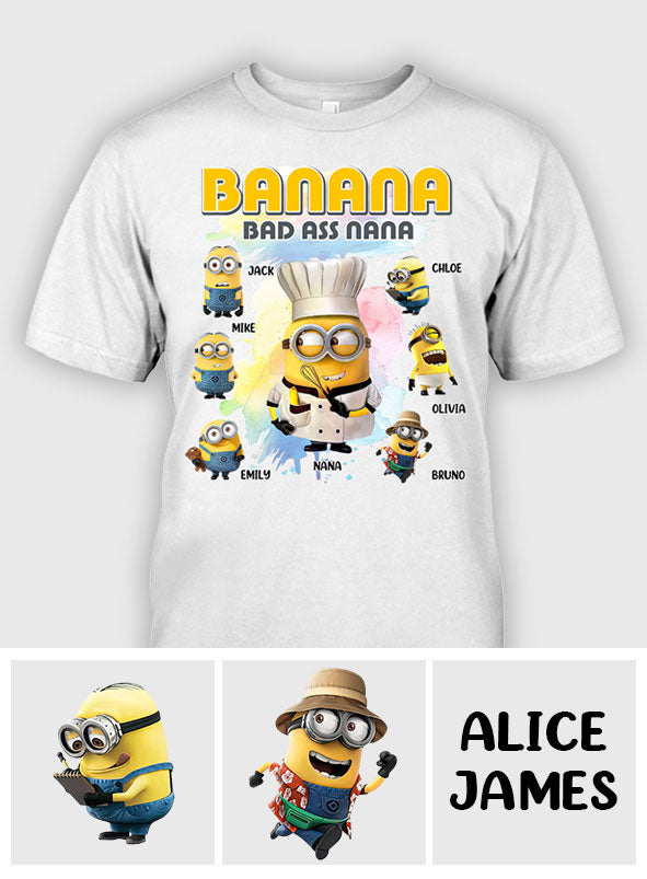 Personalized Banana Nana T-shirt Custom Gift for Grandma