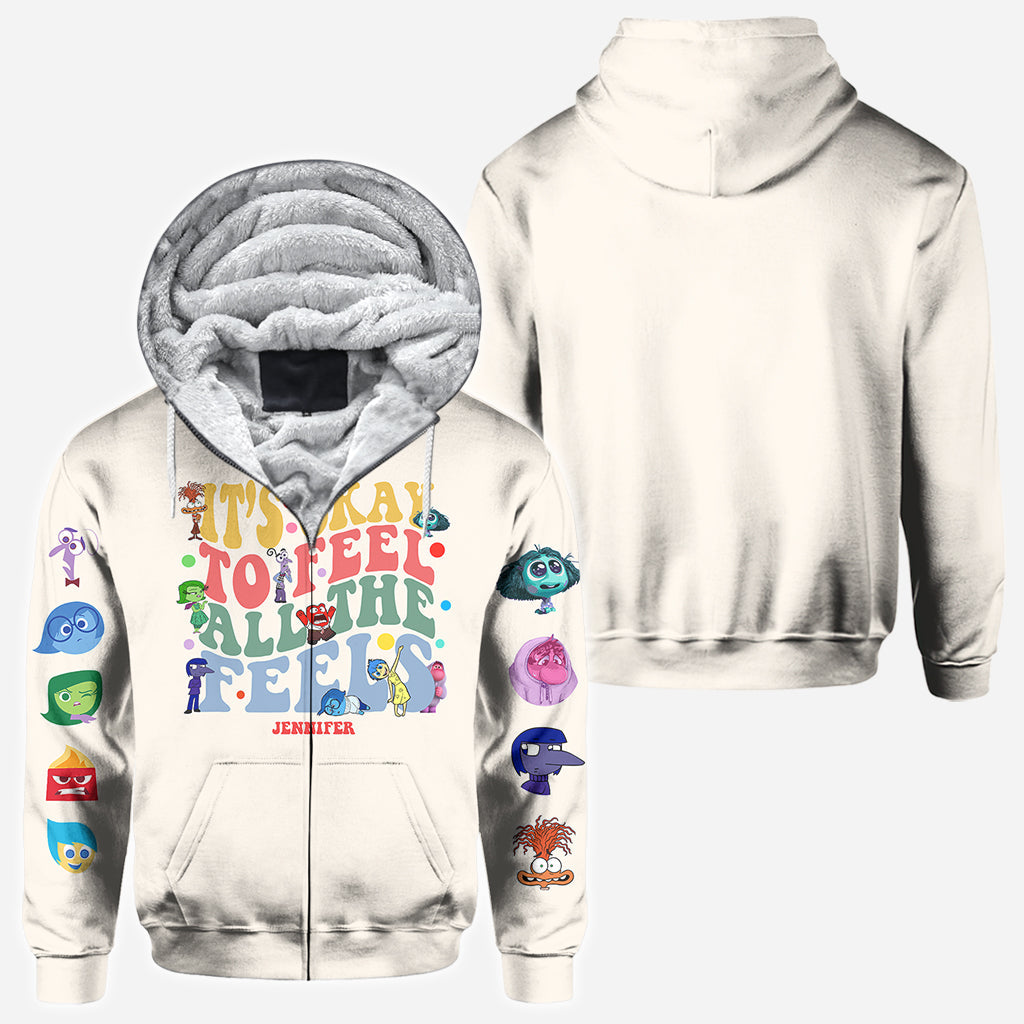 Personalized All Over Shirt for Kids - It's Ok to Feel All the Feels Gift Idea