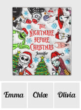 Load image into Gallery viewer, Personalized Nightmare Before Christmas Blanket Gift for Mom
