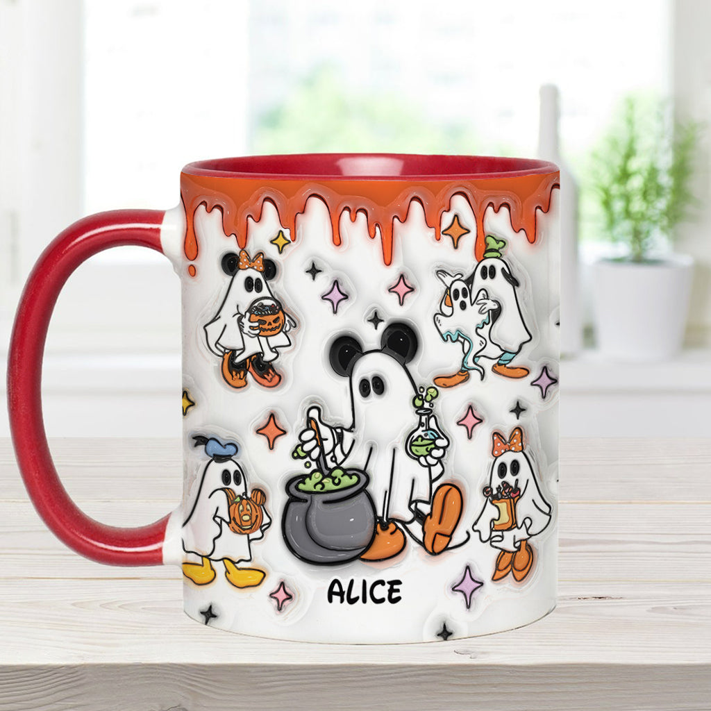 Personalized Spooky Ghost Accent Mug Custom Name Halloween Gift