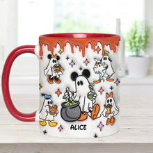 Load image into Gallery viewer, Personalized Spooky Ghost Accent Mug Custom Name Halloween Gift
