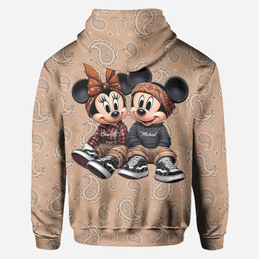 Personalized All Over Shirt Cute Mouse Couple Gift for Anniversary