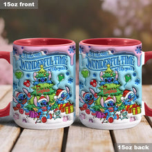Load image into Gallery viewer, Personalized Merry Stitchmas Accent Mug Custom Name Gift for Christmas
