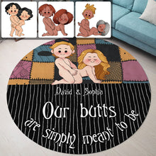 Load image into Gallery viewer, Personalized Round Rug Custom Couple Design Unique Home Decor

