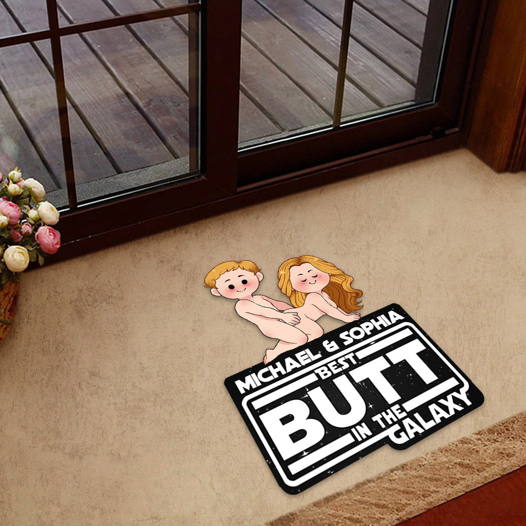 Personalized Best Butt In The Galaxy Shaped Doormat Gift
