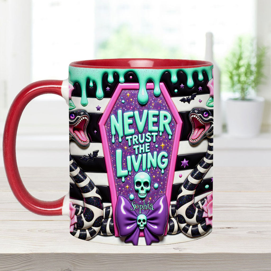 Personalized Accent Mug Never Trust The Living Gift for Couple