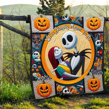 Load image into Gallery viewer, Personalized Nightmare Before Christmas Quilt for Couples - Custom Name Gift

