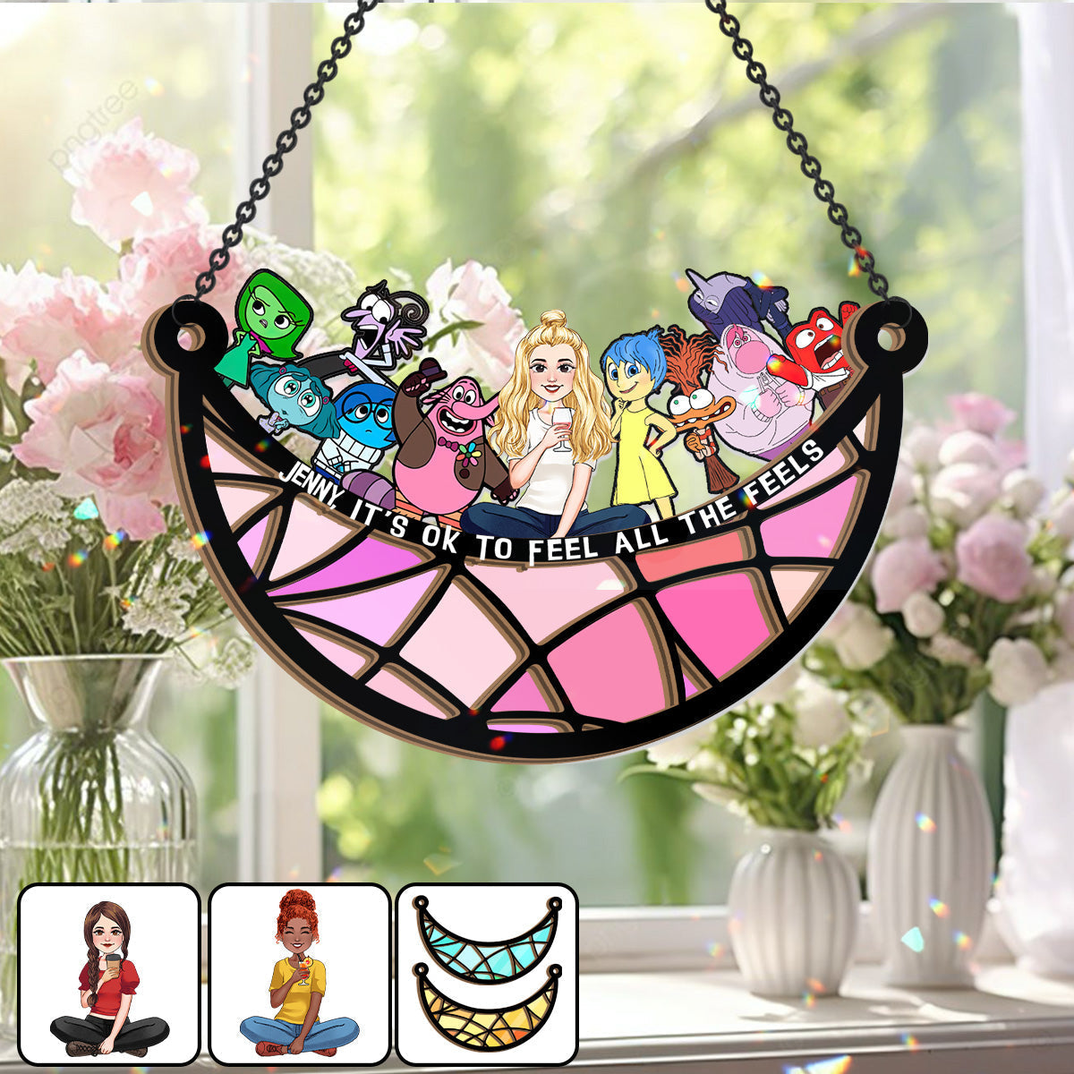 Personalized 2 Layered Suncatcher with Quotes for Home Decor