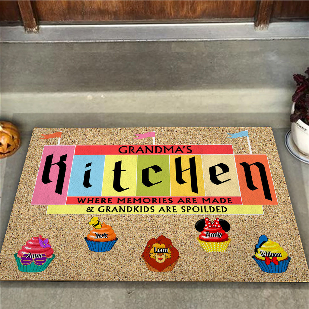 Personalized Grandma's Kitchen Doormat Custom Names Gift